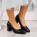 Sergio Leone W SK314A black decorative block heel pumps – Obrázok 12
