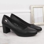 Sergio Leone W SK314A black decorative block heel pumps – Obrázok 13