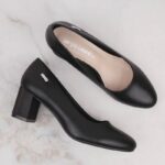 Sergio Leone W SK314A black decorative block heel pumps – Obrázok 14