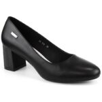 Sergio Leone W SK314A black decorative block heel pumps – Obrázok 15