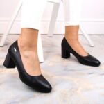Sergio Leone W SK314A black decorative block heel pumps – Obrázok 16