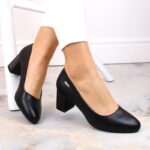 Sergio Leone W SK314A black decorative block heel pumps – Obrázok 17