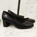 Sergio Leone W SK314A black decorative block heel pumps – Obrázok 3