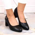 Sergio Leone W SK314A black decorative block heel pumps – Obrázok 24