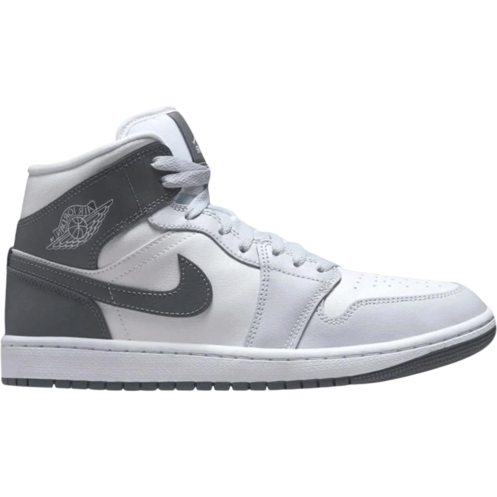 GS-bq6472-113 Jordan 1 Mid White Smoke Grey (Women's) – Obrázok 1