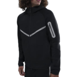 NIKE Tech Fleece Full-Zip Windrunner Black White Reflective