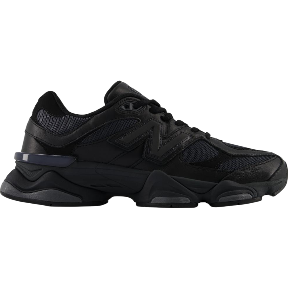 GS-u9060nri New Balance 9060 Triple Black Leather Men's – Obrázok 1